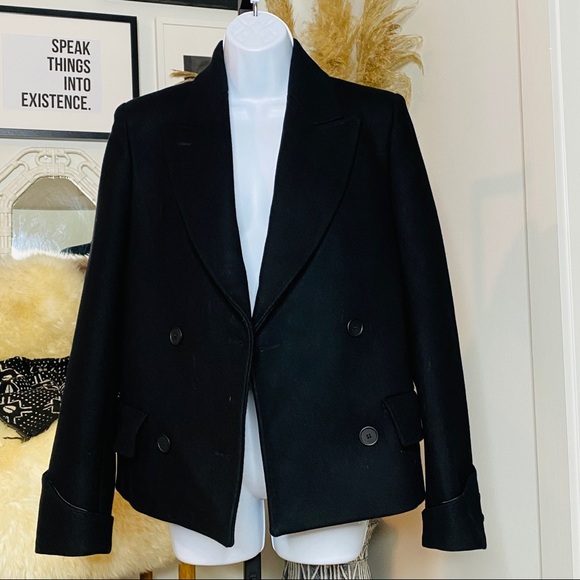 H&M Autumn Exclusive Collection Structured Pea Coat Size 4 - Picture 3 of 9